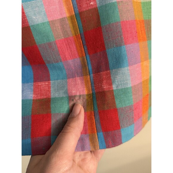 Vintage Nordstrom Trendy Colorful Plaid Vest Size 12 - Picture 6 of 11